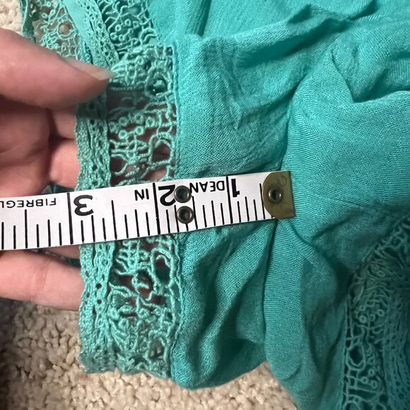 BCBGeneration Turquoise Lace Trim Romper – XS - Picture 8 of 9